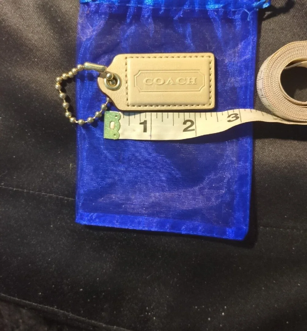 Coach Leather Key Tag Set — Brown, Cream, Tan Excellent Condition $75